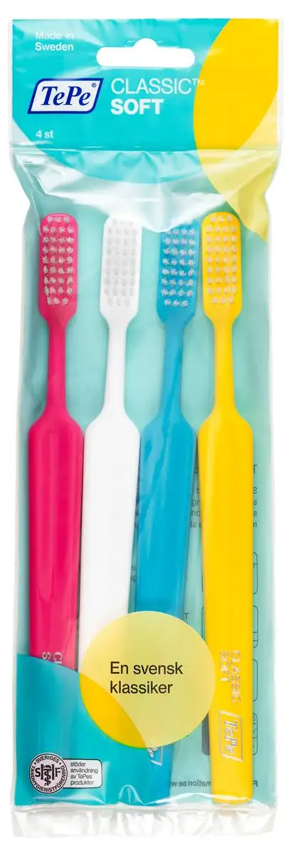 TePe Classic Tandbørste Blød - 4 stk