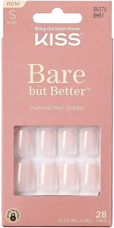 sæt kunstige negle med lim, kort længde 28322383