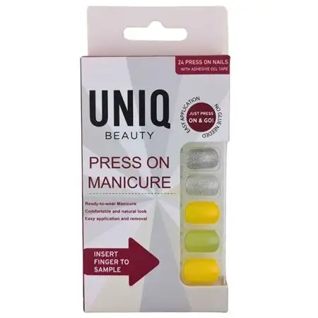 UNIQ Click On / Press On Manicure Negle - Shiny Pastel - 24 stk