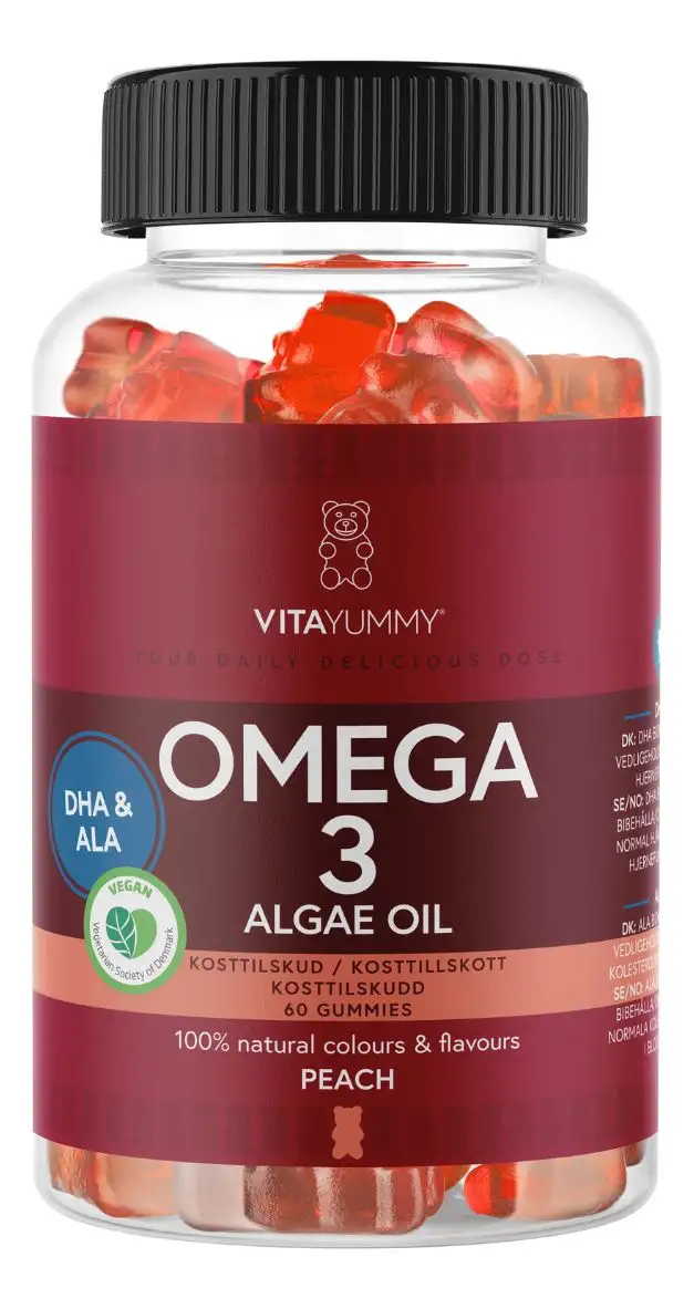 VitaYummy Omega 3 Peach - 60 stk.