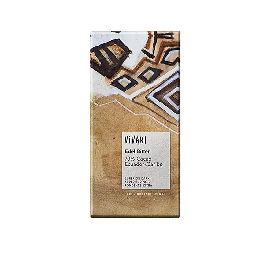 Vivani ædelbitter equador 70% kakao Ø - 100 g