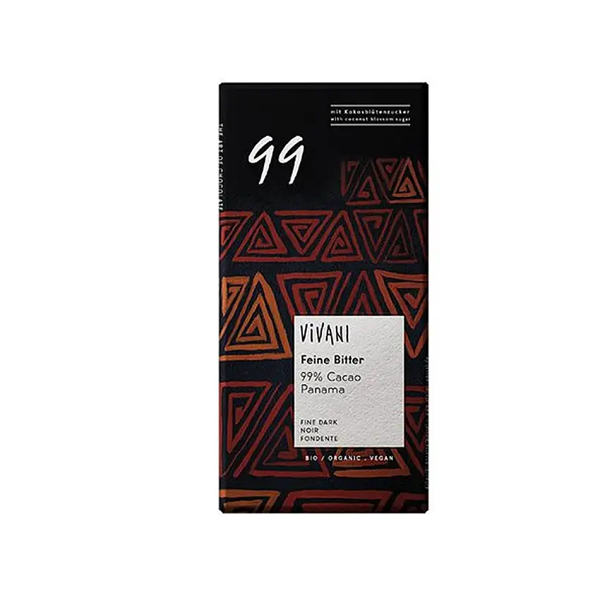 Vivani mørk chokolade 99% - 80 g