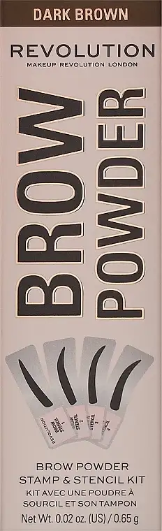 Makeup Revolution Brow Powder Stamp & Stencil (brow/stamp/0.7g + stencil/4pcs) 59451036