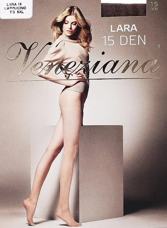 Tights til kvinder "Lara", 15 Den, Cappuccino 32256081