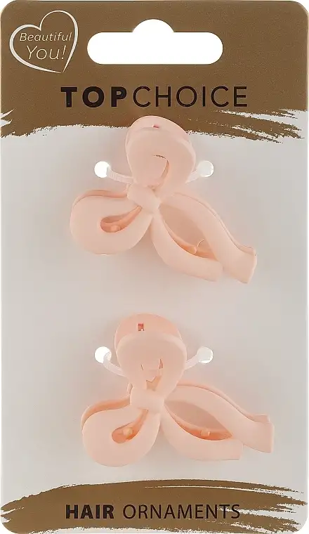 Hårklemmer, 21220+1, 2 stk., ferskenfarvet 55412264