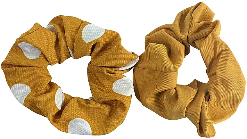 Polka Dot hårbånd, 11-12 cm, 2 stk., sennep 84930364