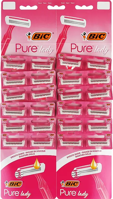 Pure 3 Lady Barberskraber, pink, 24 stk 37489113