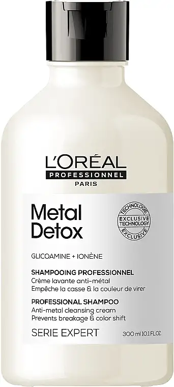 Professionel shampoo mod metalaflejringer efter hårfarvning eller -lysning 82308427