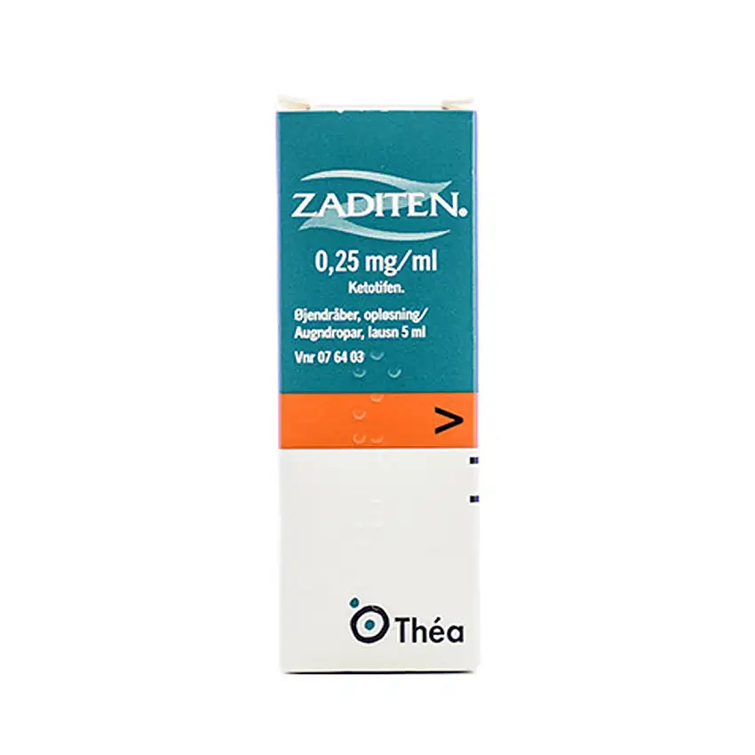 Zaditen øjendråber 0,25 mg/ml - 5 ml