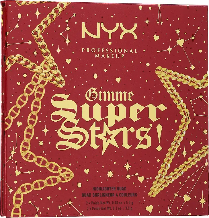 NYX Professional Makeup Gimme Super Stars! Highlighter Quad Palette 37959419