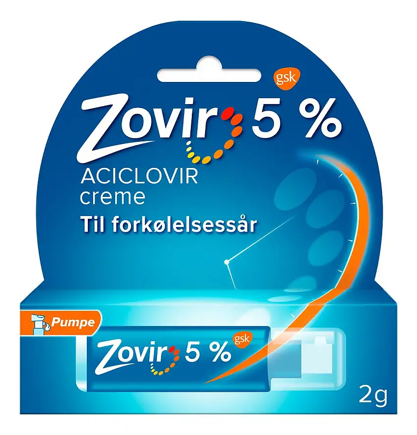 Zovir 5% Creme m. Pumpe - 2 g.