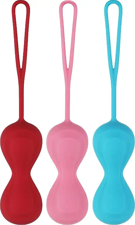 Vaginalt kuglesæt rød, pink, blå 3 stk. 29291037